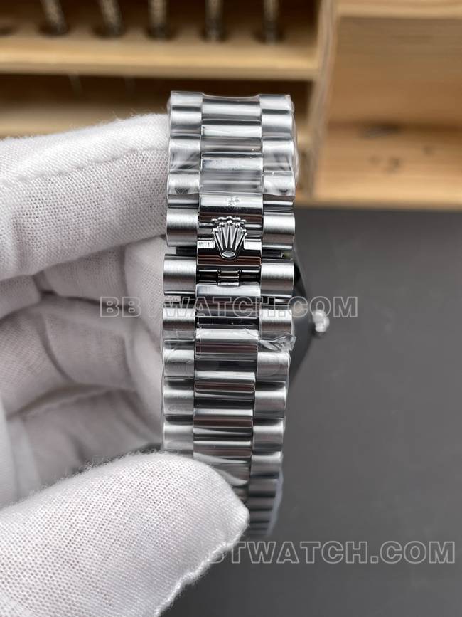 顶级复刻手表CBD厂星期日历劳力士3255机械黑盘40mm表带实拍图