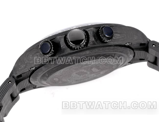 超级克隆手表TWF厂劳力士迪通拿碳纤维改装定制红色侧面实拍图