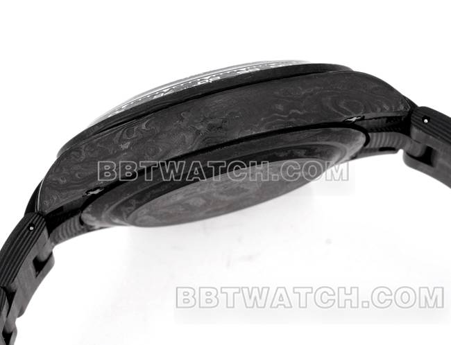 超级克隆手表TWF厂劳力士迪通拿碳纤维改装定制红色侧面实拍图