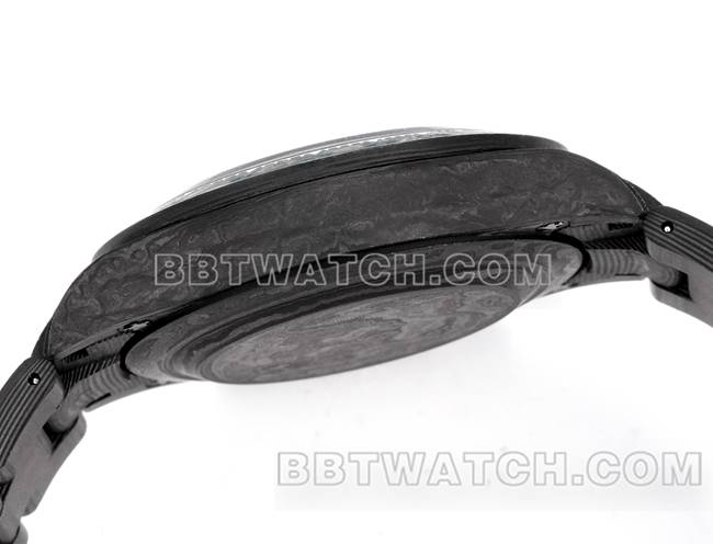 最佳复刻手表TWF厂劳力士迪通拿碳纤维改装定制绿色侧面实拍图