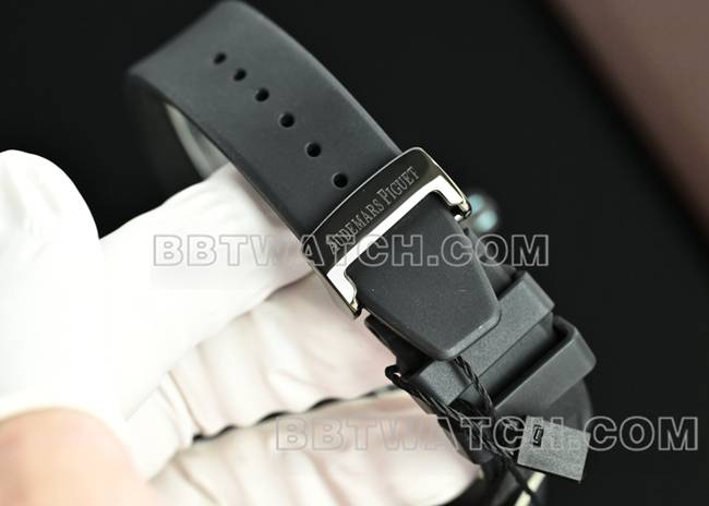 最优复刻手表皇家橡树DiW厂爱彼碳纤维蓝针15500表带实拍图