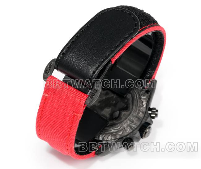 顶级复刻手表迪通拿TW厂劳力士黑盘红色尼龙表带实拍图