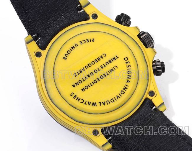 Best replica watches TW factory Rolex Daytona yellow disk yellow case black nylon strap back actual photo
