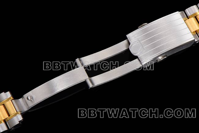 超级克隆手表N1厂超霸欧米茄银盘间金钢带款表扣实拍图