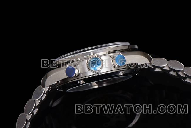 Top Replica Watches N1 Factory Speedmaster Omega Silver Plate Steel Strap Model Side Actual Photos
