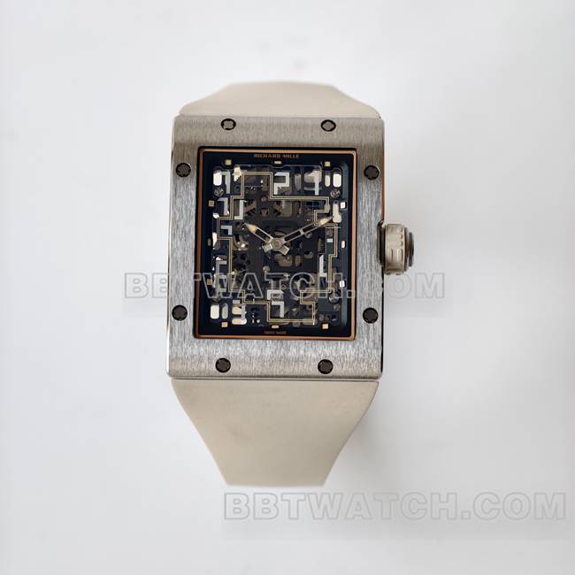 超级克隆手表RM016 UMI厂理查德米勒白色正面实拍图