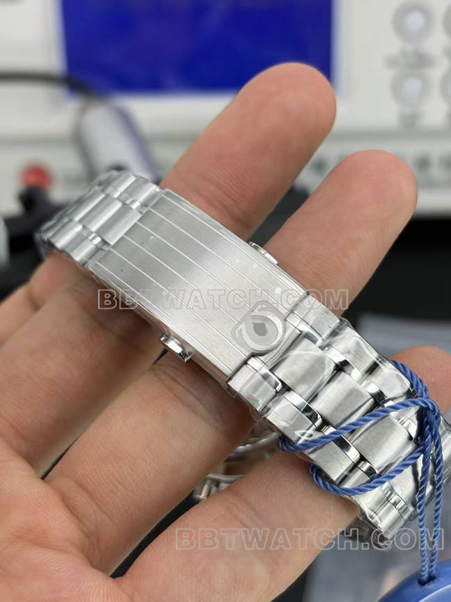 超级克隆手表超霸N1厂欧米茄白盘钢带款表带实拍图