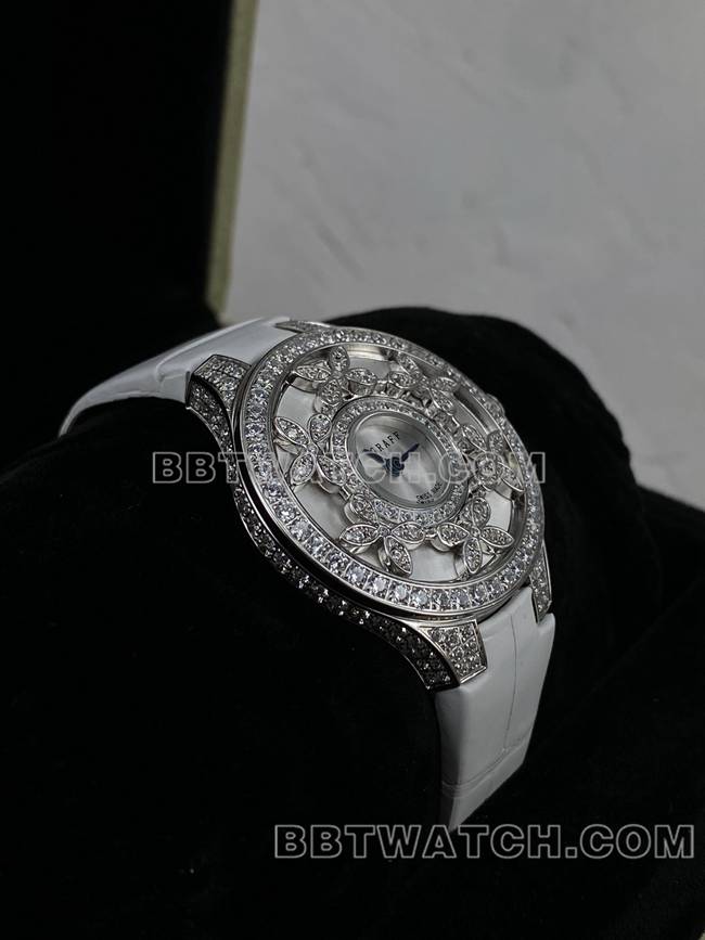 最优复刻手表格拉芙VCA厂蓝宝石钻石33mm石英机芯正面实拍图