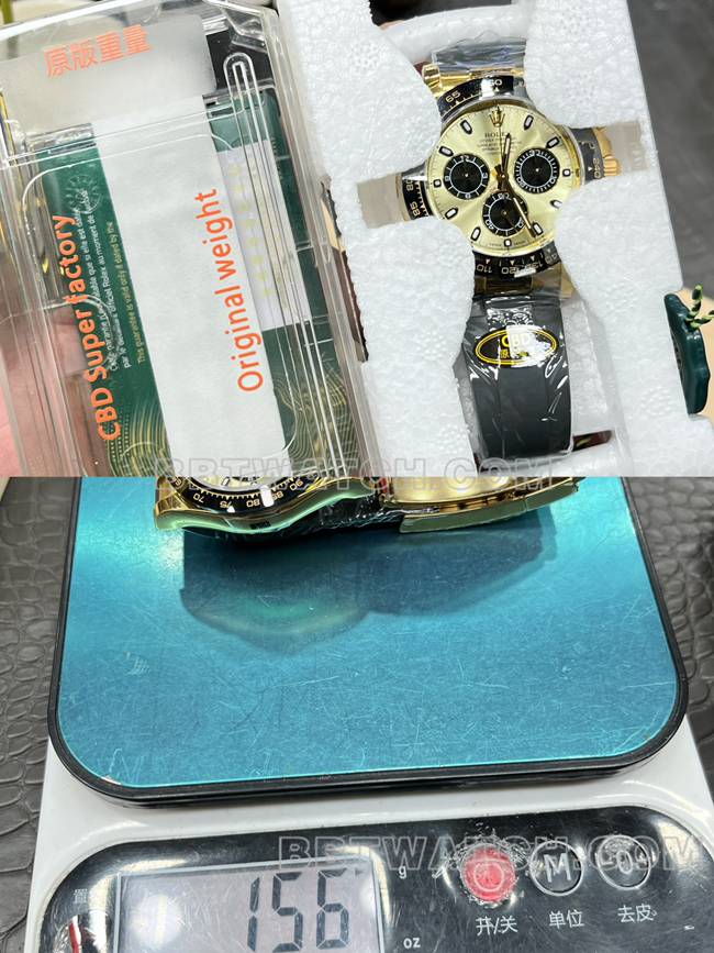最优复刻手表迪通拿金盘CBD厂劳力士黄金4130机械正面实拍图