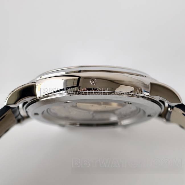 顶级复刻手表超级复杂功能时计PPF厂百达翡丽蓝盘6102侧面实拍图