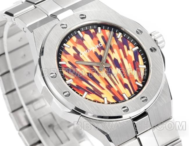 顶级复刻手表雪山傲翼GH厂萧邦棕盘41mm正面实拍图