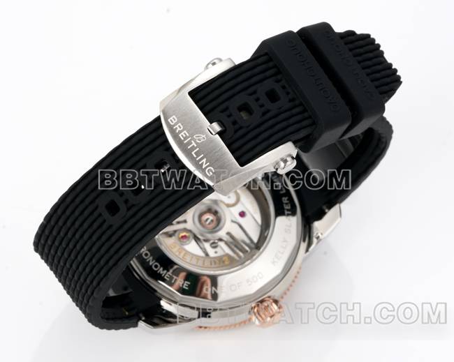 顶级复刻手表超级海洋文化BLS厂百年灵黑盘橡胶表带表带实拍图