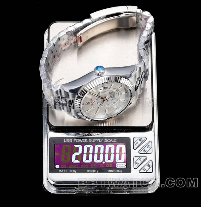 顶级复刻手表纵航者AR+厂劳力士白盘机械重量实拍图