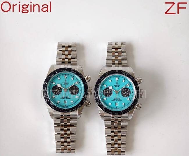 ZF厂帝舵碧湾蓝盘机械顶级复刻手表79360对比正品区别外观实拍图