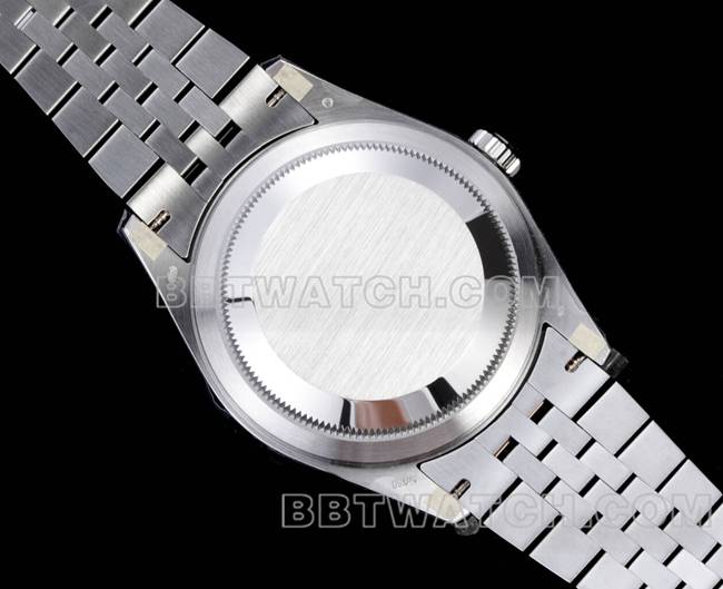 超级克隆手表纵航者AR+厂劳力士黑盘机械背面实拍图