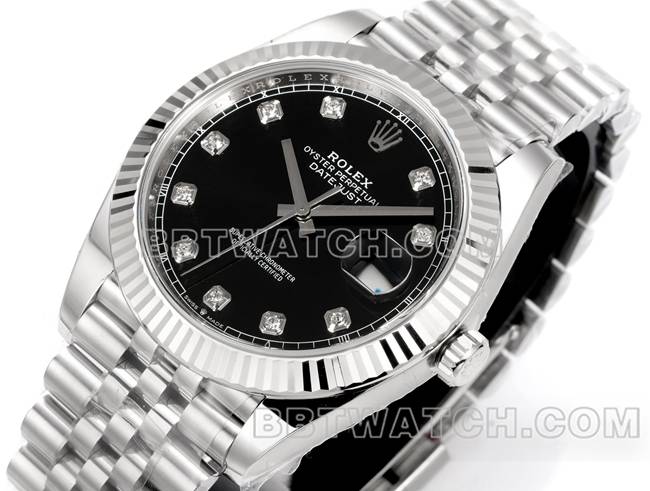 1:1复刻手表日志JF厂劳力士黑盘3235机械41毫米正面实拍图