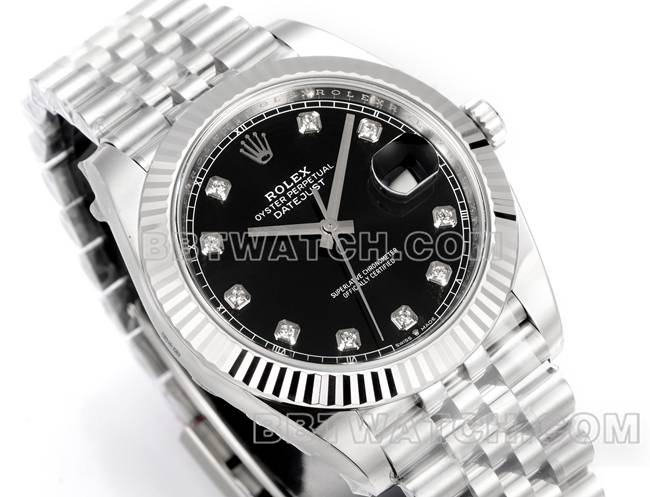 1:1复刻手表日志JF厂劳力士黑盘3235机械41毫米正面实拍图