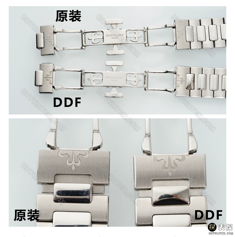 DDF厂百达翡丽鹦鹉螺顶级复刻手表7118对比正品区别表扣实拍图
