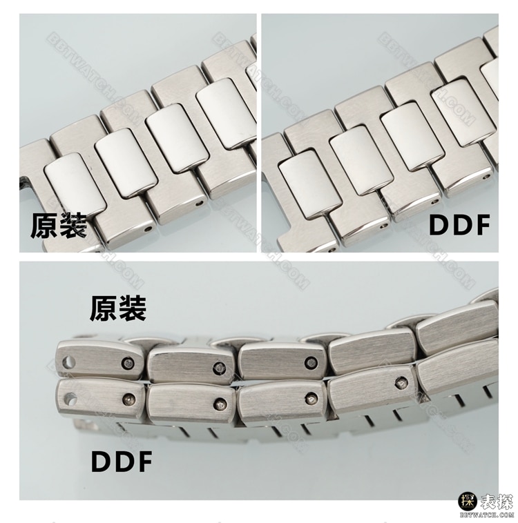 DDF厂百达翡丽鹦鹉螺顶级复刻手表7118对比正品区别表带实拍图