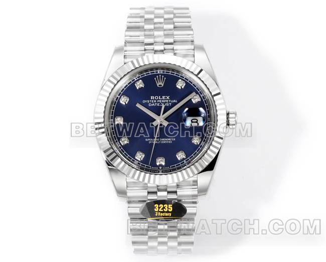 最佳复刻手表日志JF厂劳力士深蓝盘3235机械41毫米正面实拍图