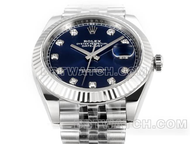 最佳复刻手表日志JF厂劳力士深蓝盘3235机械41毫米正面实拍图
