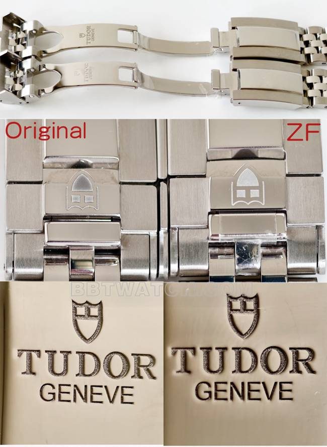 ZF厂帝舵碧湾蓝盘机械顶级复刻手表79360对比正品区别表带实拍图