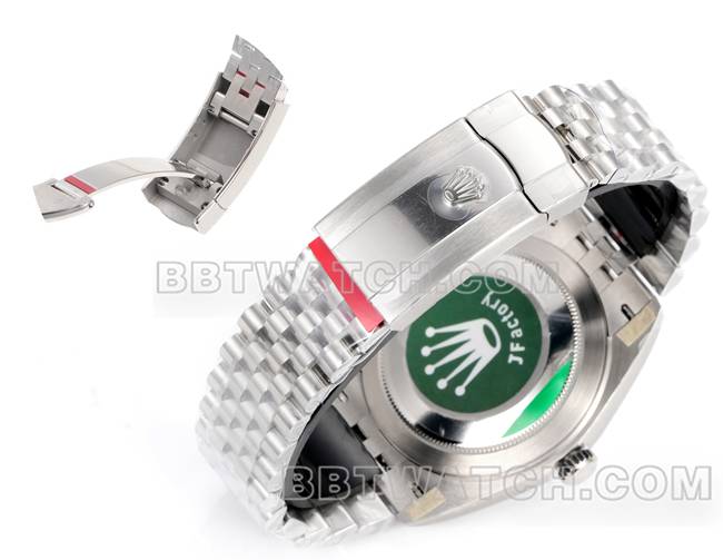 顶级复刻手表JF厂劳力士日志白盘3235机械41毫米表带实拍图