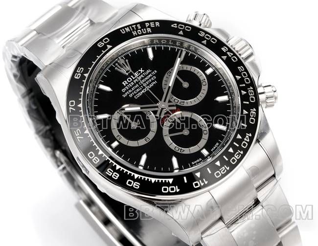 超级克隆手表JF厂劳力士迪通拿黑盘4131机械40毫米正面实拍图