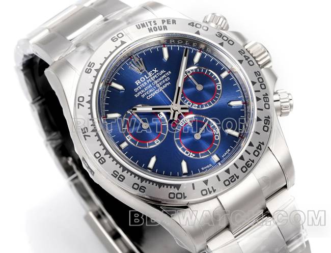 最优复刻手表JF厂迪通拿劳力士蓝盘4131机械40毫米正面实拍图