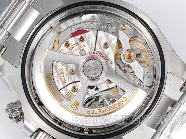 最优复刻手表JF厂迪通拿劳力士蓝盘4131机械40毫米背面实拍图