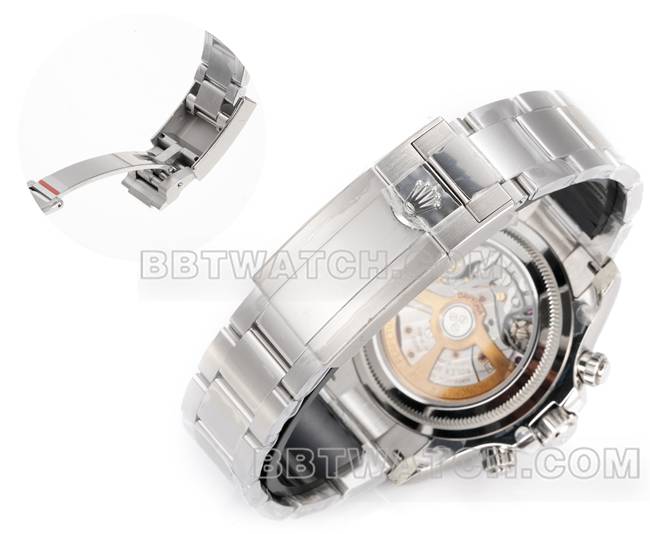 超级克隆手表JF厂迪通拿劳力士冰蓝盘4131机械40毫米表带实拍图