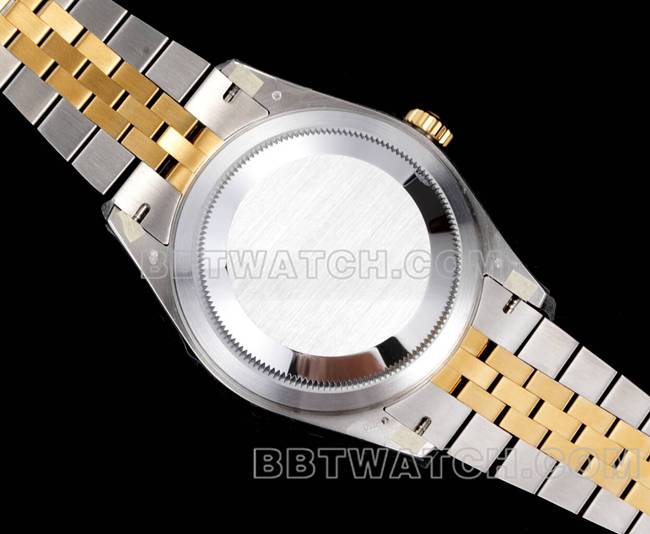 超级克隆手表劳力士AR+厂纵航者金盘机械间金背面实拍图