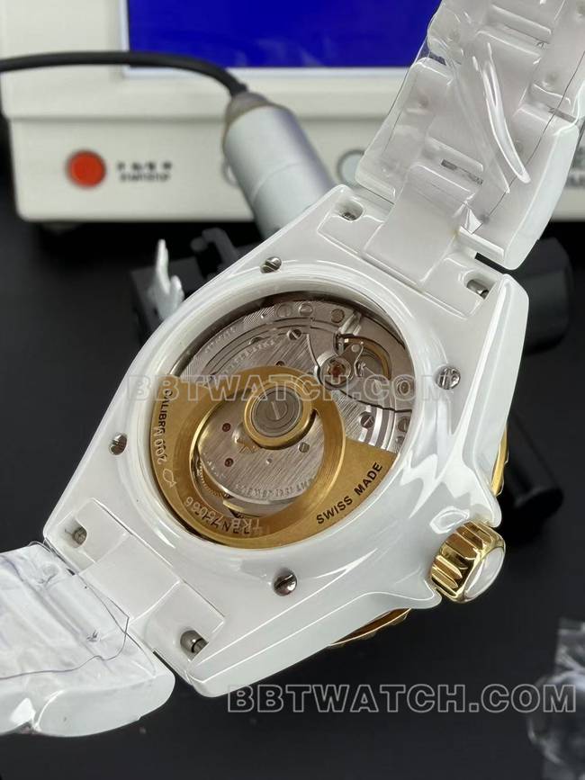 1:1复刻手表香奈儿BV厂白盘38mm机械背面实拍图