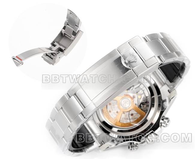 最佳复刻手表JF厂迪通拿劳力士黑盘4132机械40毫米表带实拍图