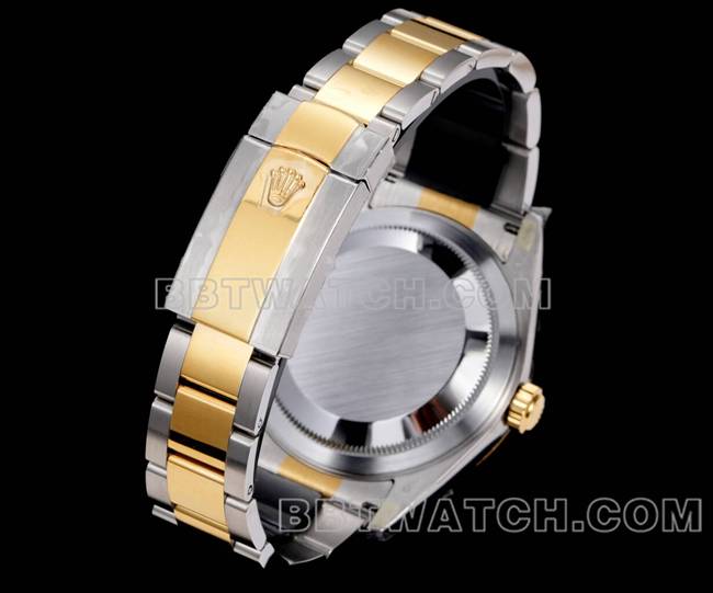 顶级复刻手表纵航者AR+厂劳力士白盘机械间金钢表带表带实拍图