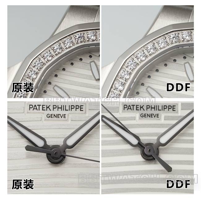DDF厂百达翡丽鹦鹉螺顶级复刻手表7118对比正品区别外观实拍图