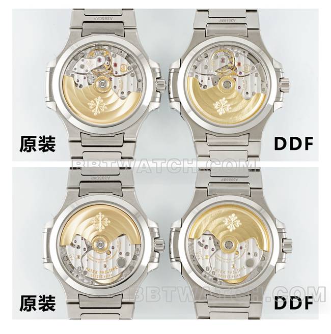 DDF厂百达翡丽鹦鹉螺顶级复刻手表7118对比正品区别机芯实拍图