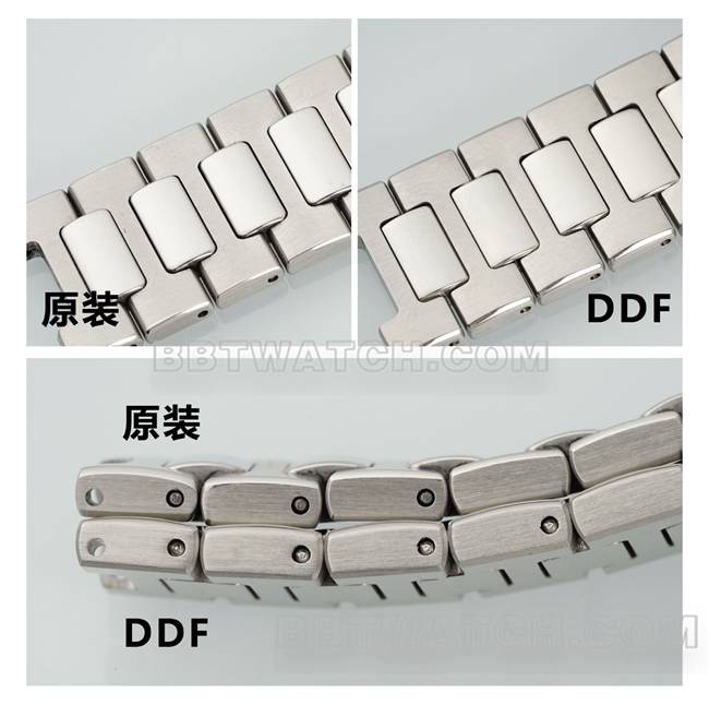 DDF厂百达翡丽鹦鹉螺顶级复刻手表7118对比正品区别表带实拍图