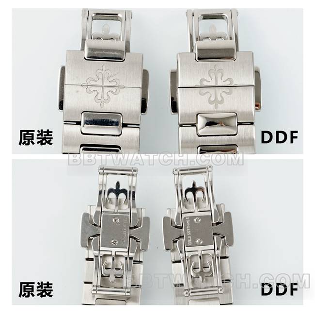 DDF厂百达翡丽鹦鹉螺顶级复刻手表7118对比正品区别表带实拍图