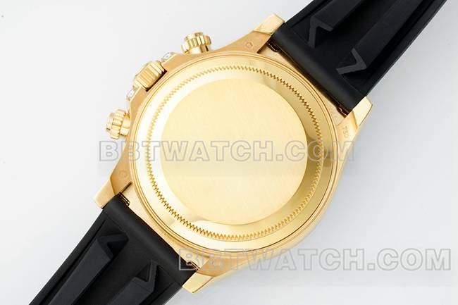 最优复刻手表PPM厂迪通拿劳力士绿松石盘莫桑钻圈126538TRO背面实拍图