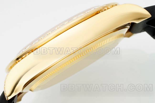 最优复刻手表PPM厂迪通拿劳力士绿松石盘莫桑钻圈126538TRO侧面实拍图