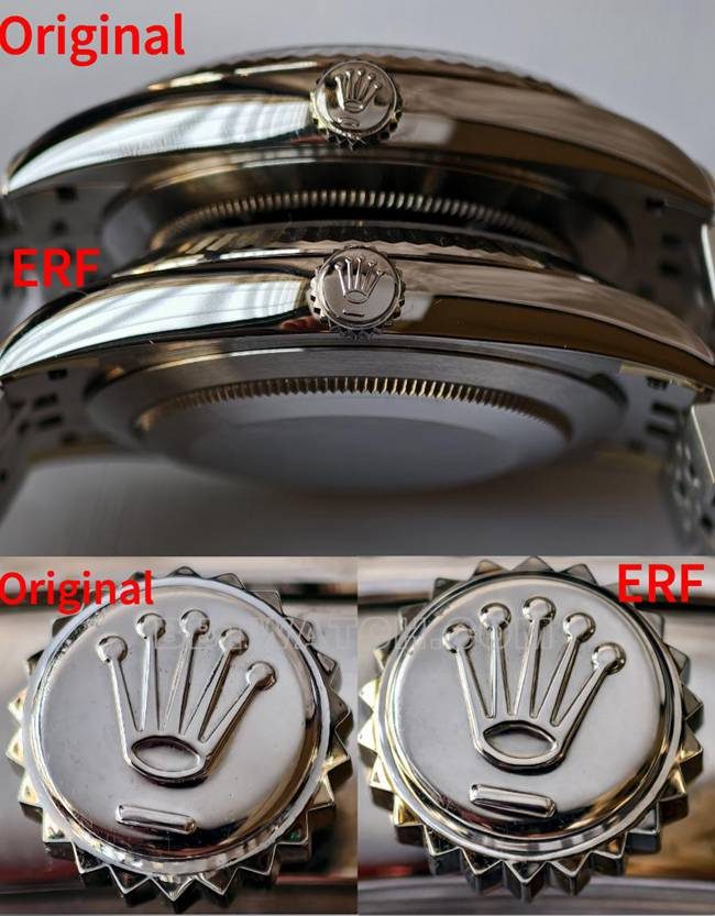 ERF厂日历型真假对比评测劳力士灰盘顶级复刻表外观实拍图