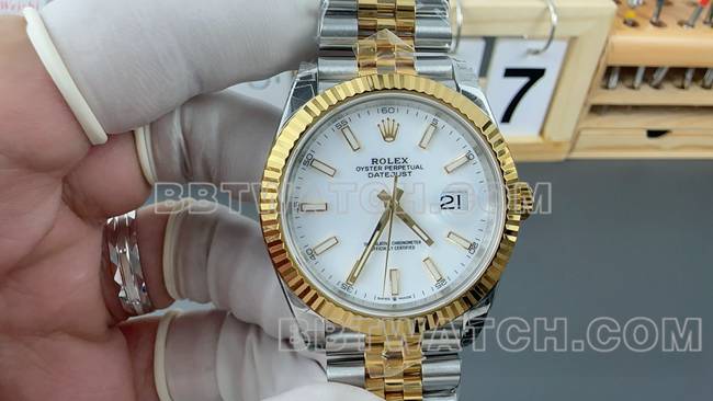 最佳复刻手表日志VS厂劳力士白盘3235机械41mm正面实拍图