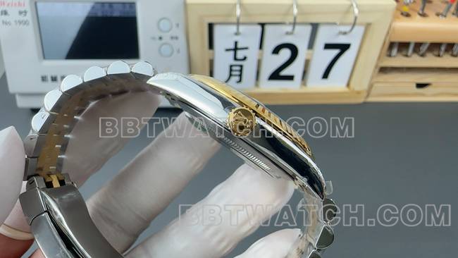 最佳复刻手表日志VS厂劳力士白盘3235机械41mm侧面实拍图