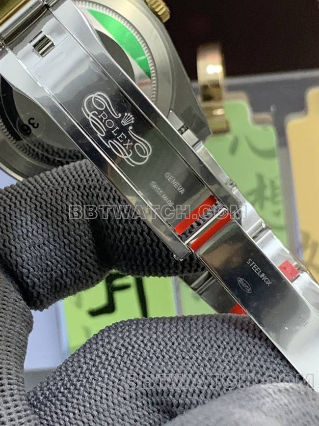 VS厂顶级复刻手表日志劳力士黑盘3235机械41mm表扣实拍图