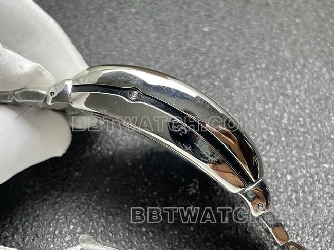 1:1复刻手表ABF厂法兰克穆勒V45蓝盘钢表带侧面实拍图