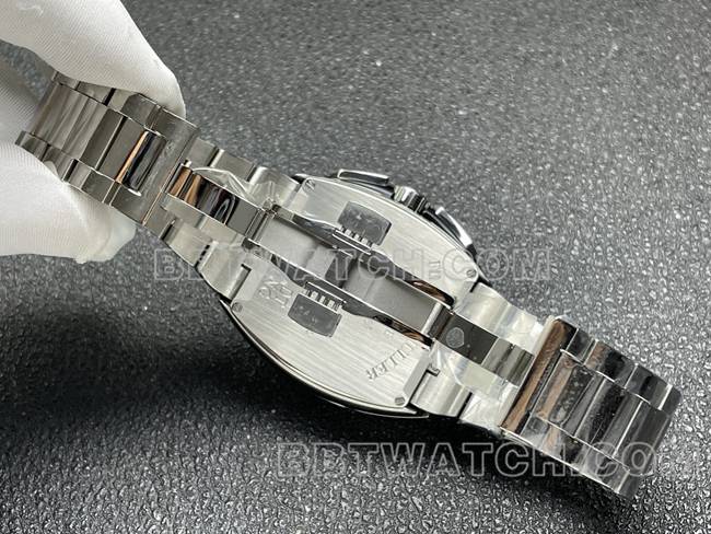 超级克隆手表ABF厂法兰克穆勒V45黑盘钢表带表扣实拍图