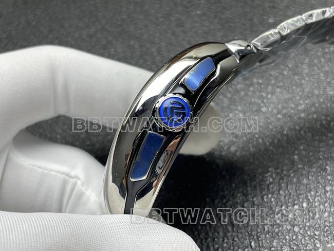 超级克隆手表ABF厂法兰克穆勒V45黑盘钢表带侧面实拍图