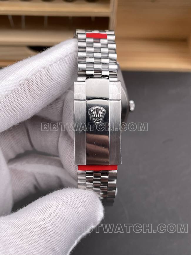 最优复刻手表VS厂日志劳力士黑盘3235机械41mm表带实拍图