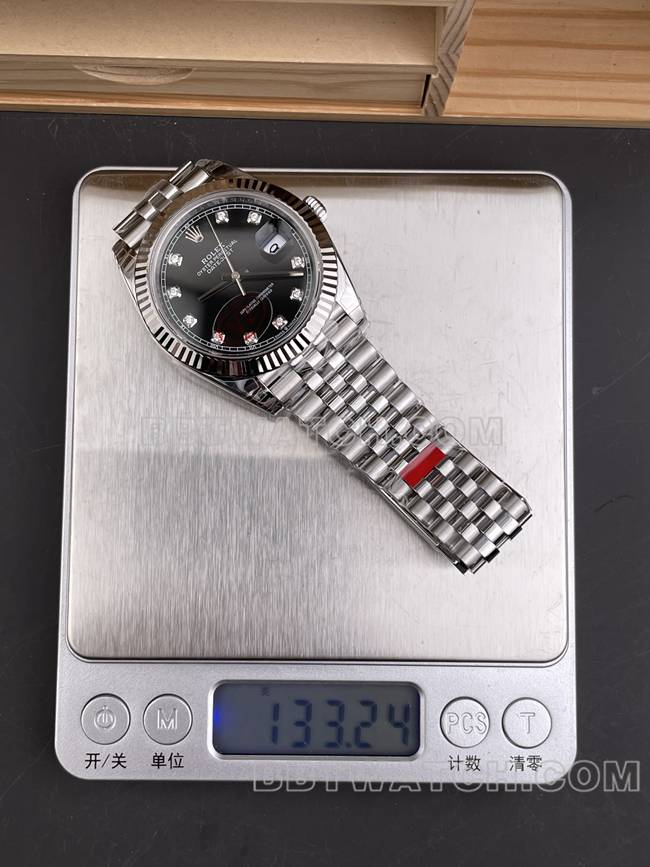 最优复刻手表VS厂日志劳力士黑盘3235机械41mm重量实拍图